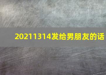 20211314发给男朋友的话