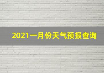 2021一月份天气预报查询