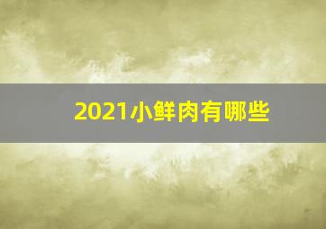 2021小鲜肉有哪些