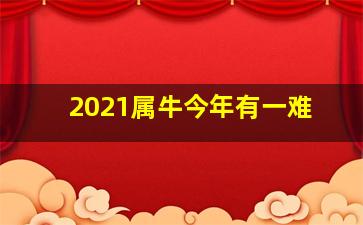 2021属牛今年有一难