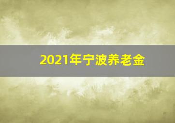 2021年宁波养老金