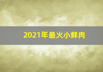 2021年最火小鲜肉