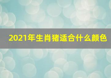 2021年生肖猪适合什么颜色