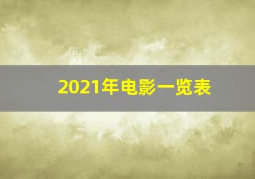 2021年电影一览表