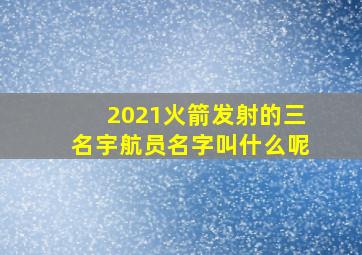 2021火箭发射的三名宇航员名字叫什么呢