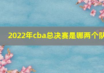 2022年cba总决赛是哪两个队