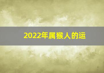 2022年属猴人的运