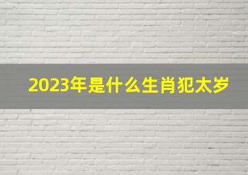 2023年是什么生肖犯太岁