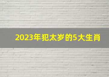 2023年犯太岁的5大生肖