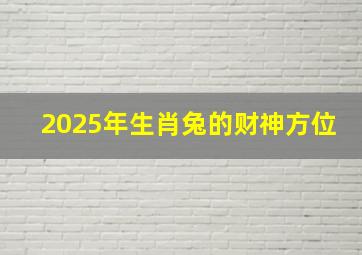 2025年生肖兔的财神方位