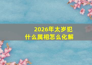 2026年太岁犯什么属相怎么化解