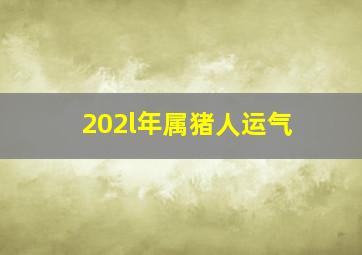 202l年属猪人运气