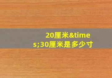 20厘米×30厘米是多少寸