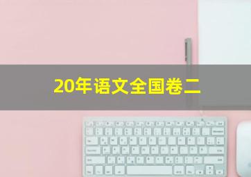 20年语文全国卷二