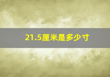 21.5厘米是多少寸