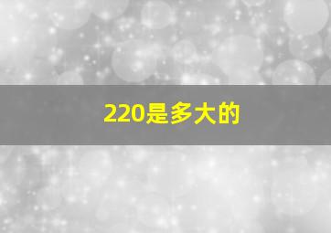 220是多大的