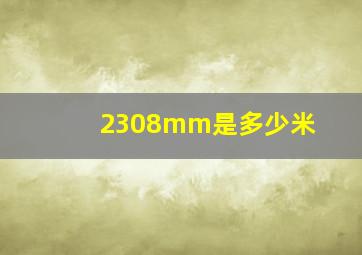 2308mm是多少米