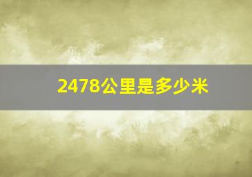 2478公里是多少米