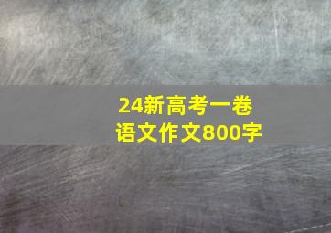 24新高考一卷语文作文800字