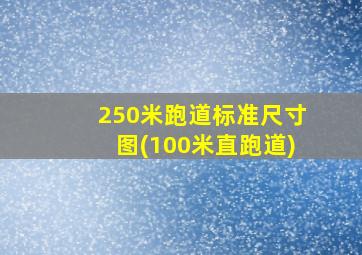 250米跑道标准尺寸图(100米直跑道)