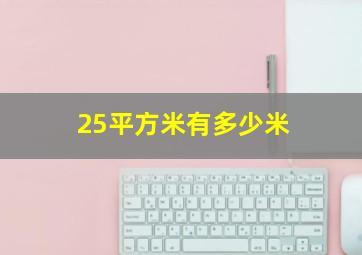 25平方米有多少米