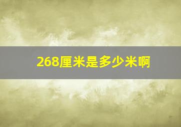 268厘米是多少米啊