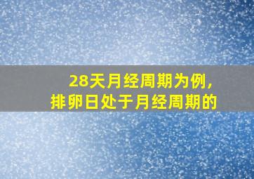 28天月经周期为例,排卵日处于月经周期的