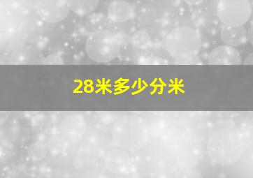 28米多少分米