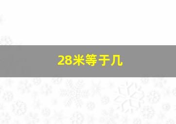 28米等于几