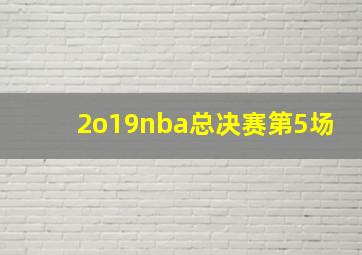 2o19nba总决赛第5场