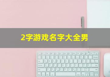 2字游戏名字大全男