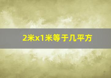 2米x1米等于几平方