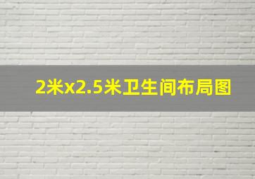 2米x2.5米卫生间布局图