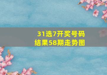 31选7开奖号码结果58期走势图