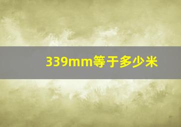 339mm等于多少米