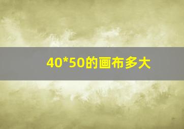 40*50的画布多大