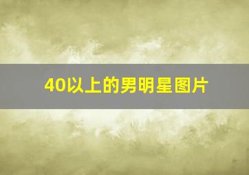 40以上的男明星图片