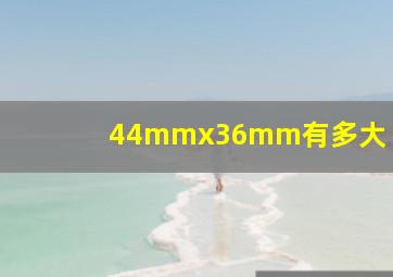 44mmx36mm有多大