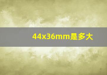 44x36mm是多大