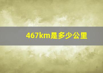 467km是多少公里