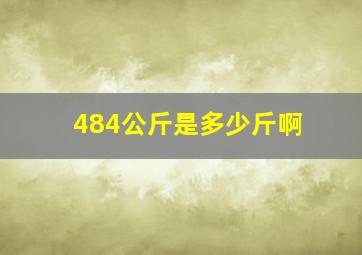 484公斤是多少斤啊