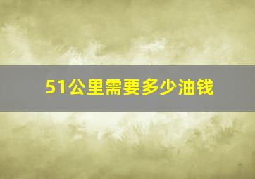 51公里需要多少油钱