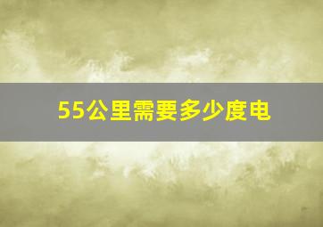 55公里需要多少度电