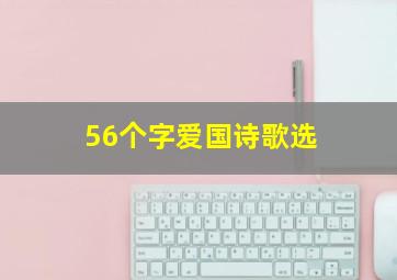 56个字爱国诗歌选