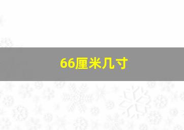 66厘米几寸