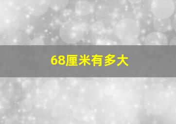 68厘米有多大