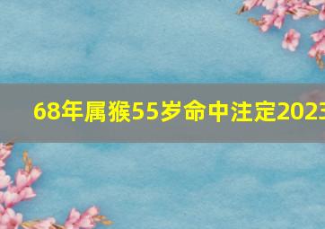 68年属猴55岁命中注定2023