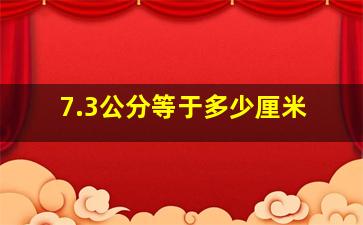 7.3公分等于多少厘米