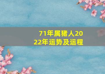 71年属猪人2022年运势及运程