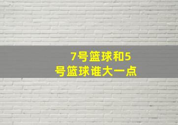 7号篮球和5号篮球谁大一点